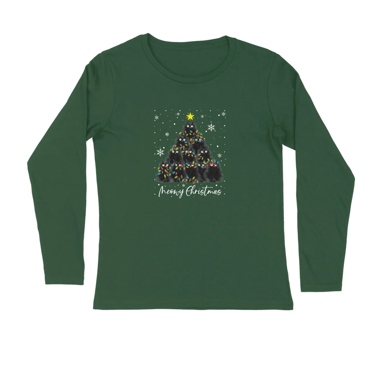 Full Sleeves Round Neck (Men) - Meowy Christmas (5 Colours)