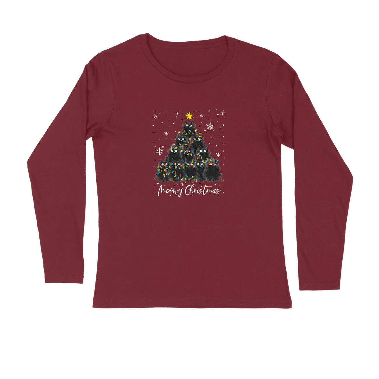 Full Sleeves Round Neck (Men) - Meowy Christmas (5 Colours)