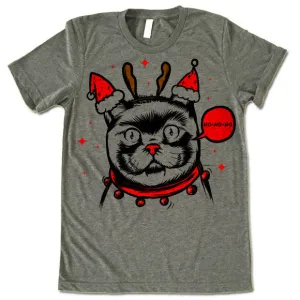 Funny Cat Christmas T-Shirt