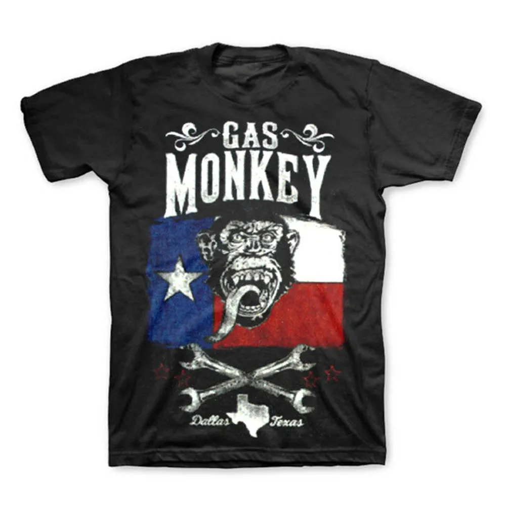 Gas Monkey Garage Texas Flag Lone Star Fast N Loud T-Shirt