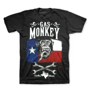 Gas Monkey Garage Texas Flag Lone Star Fast N Loud T-Shirt
