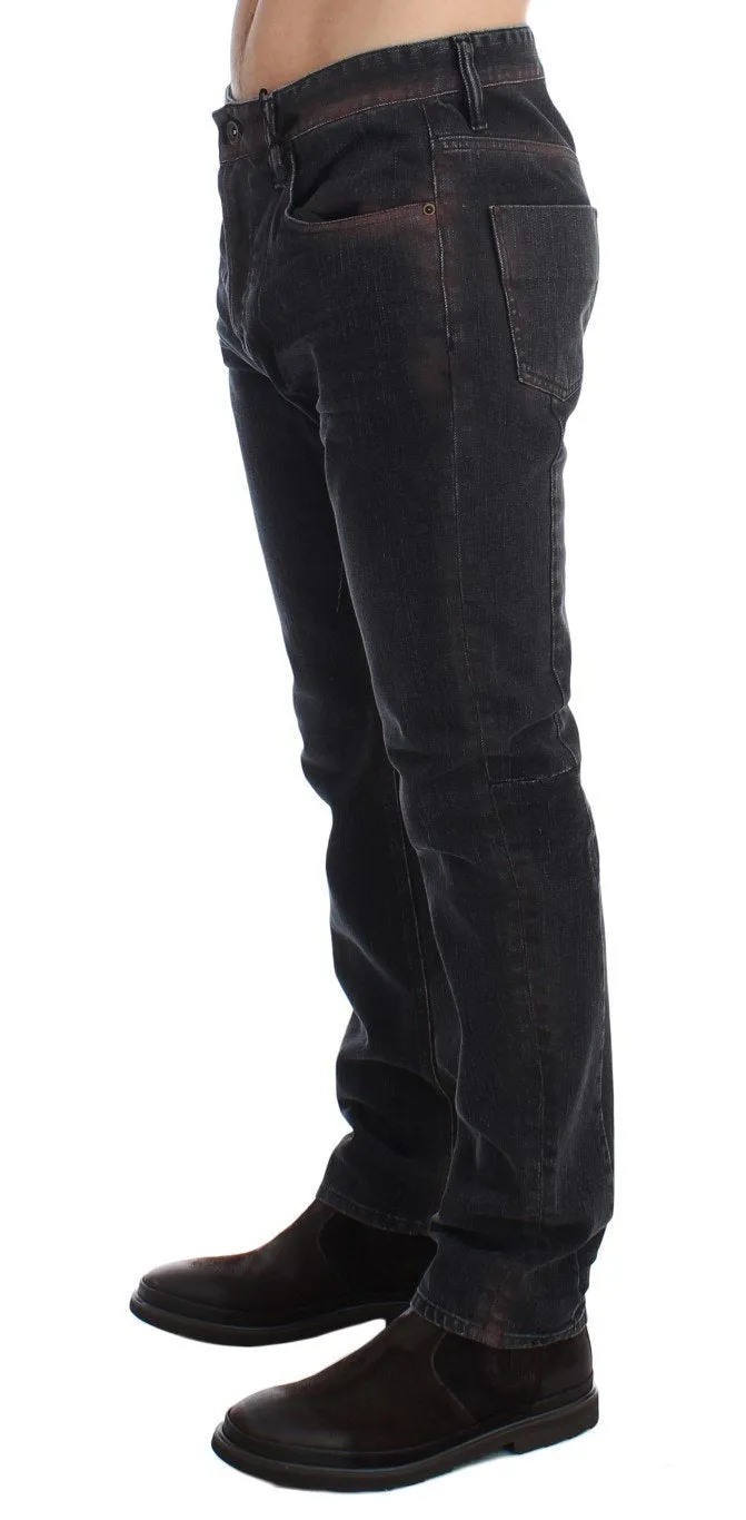 Gray Wash Regular Cotton Denim Jeans