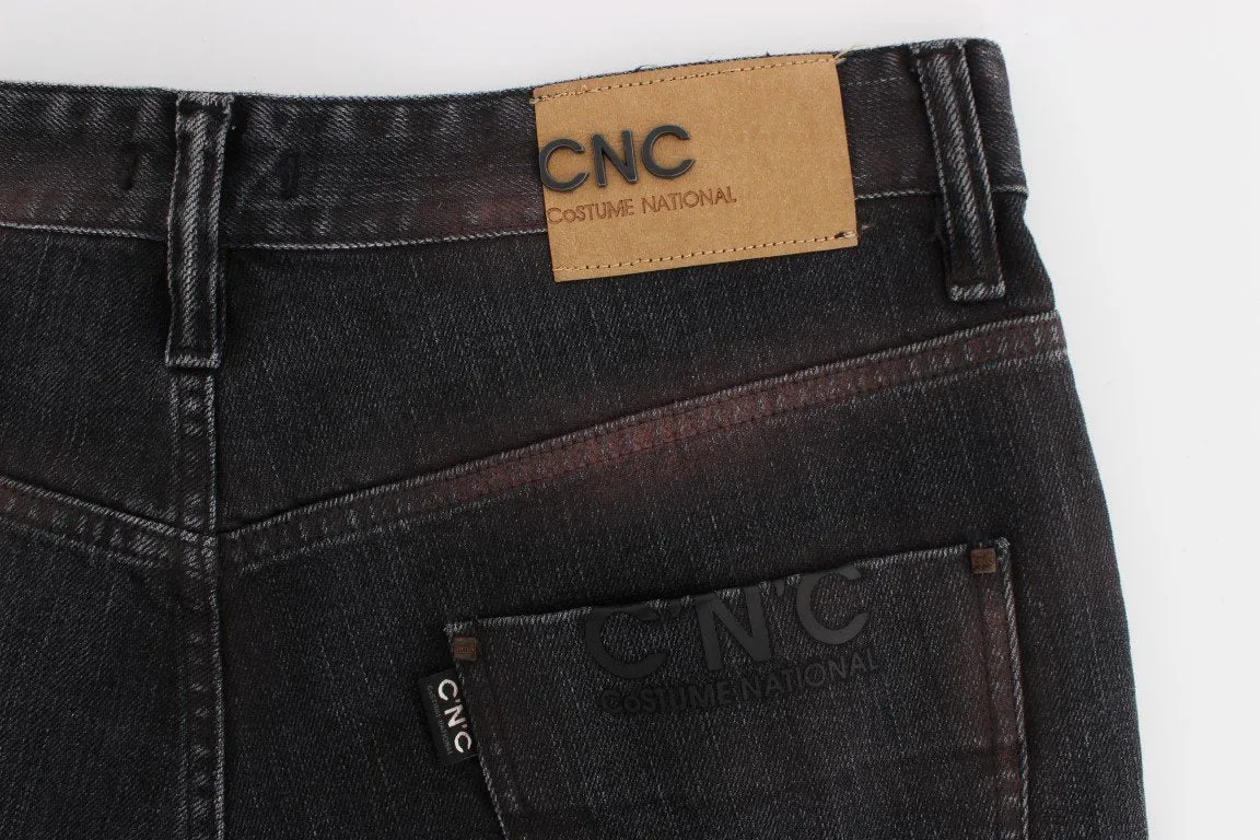 Gray Wash Regular Cotton Denim Jeans