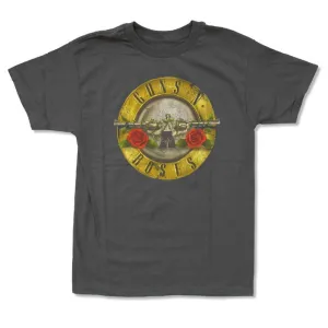 Guns N Roses Bullet Seal Logo CHARCOAL GRAY T-Shirt