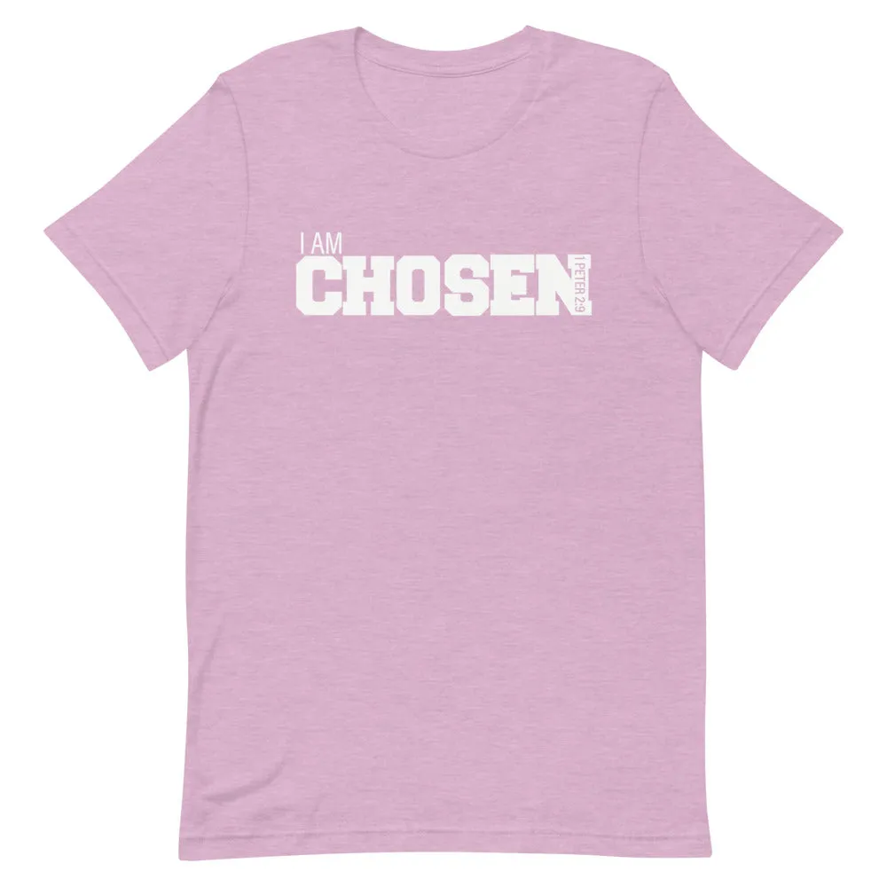 I AM Chosen (Light Purple/ White Short-Sleeve T-Shirt)