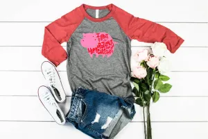 I Want A Hippopotamus For Christmas Shirt | Unisex Raglan