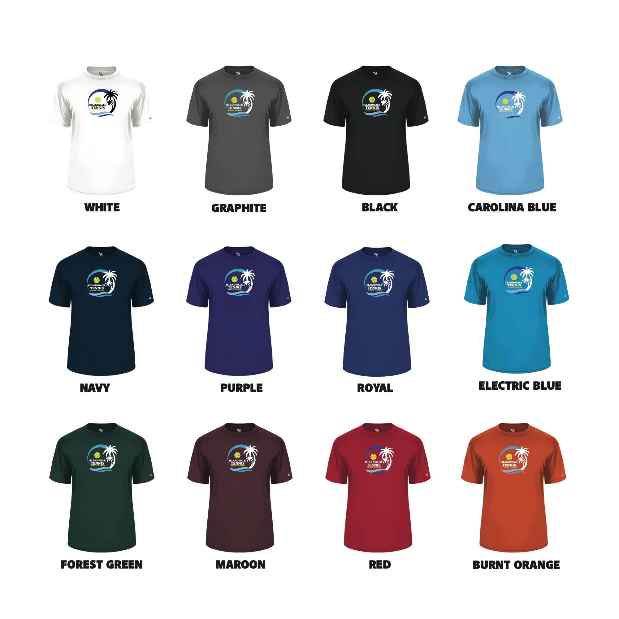Islandwalk Tennis Men's Performance T-Shirt - Large Front Logo