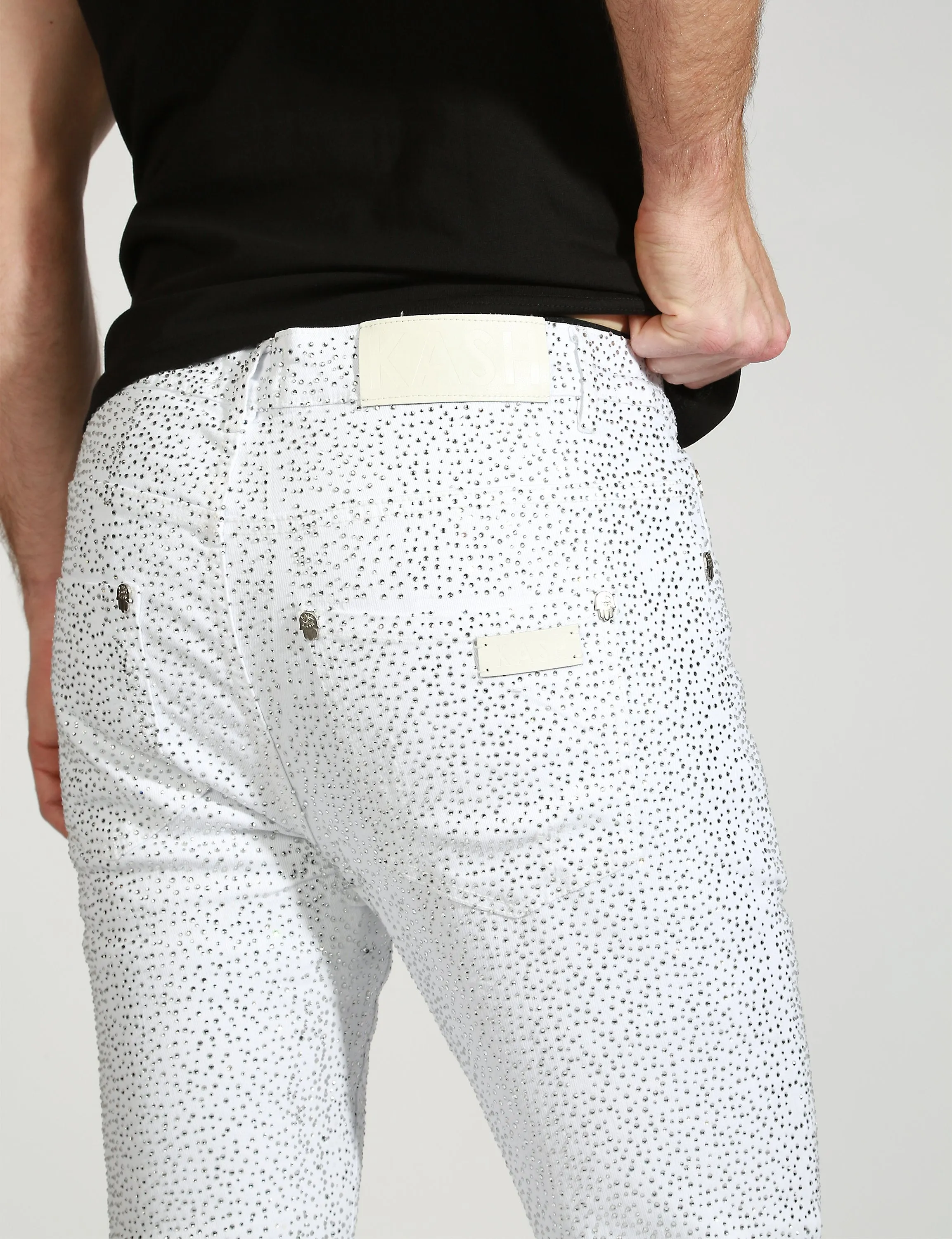 Kash Diamond Denim - White