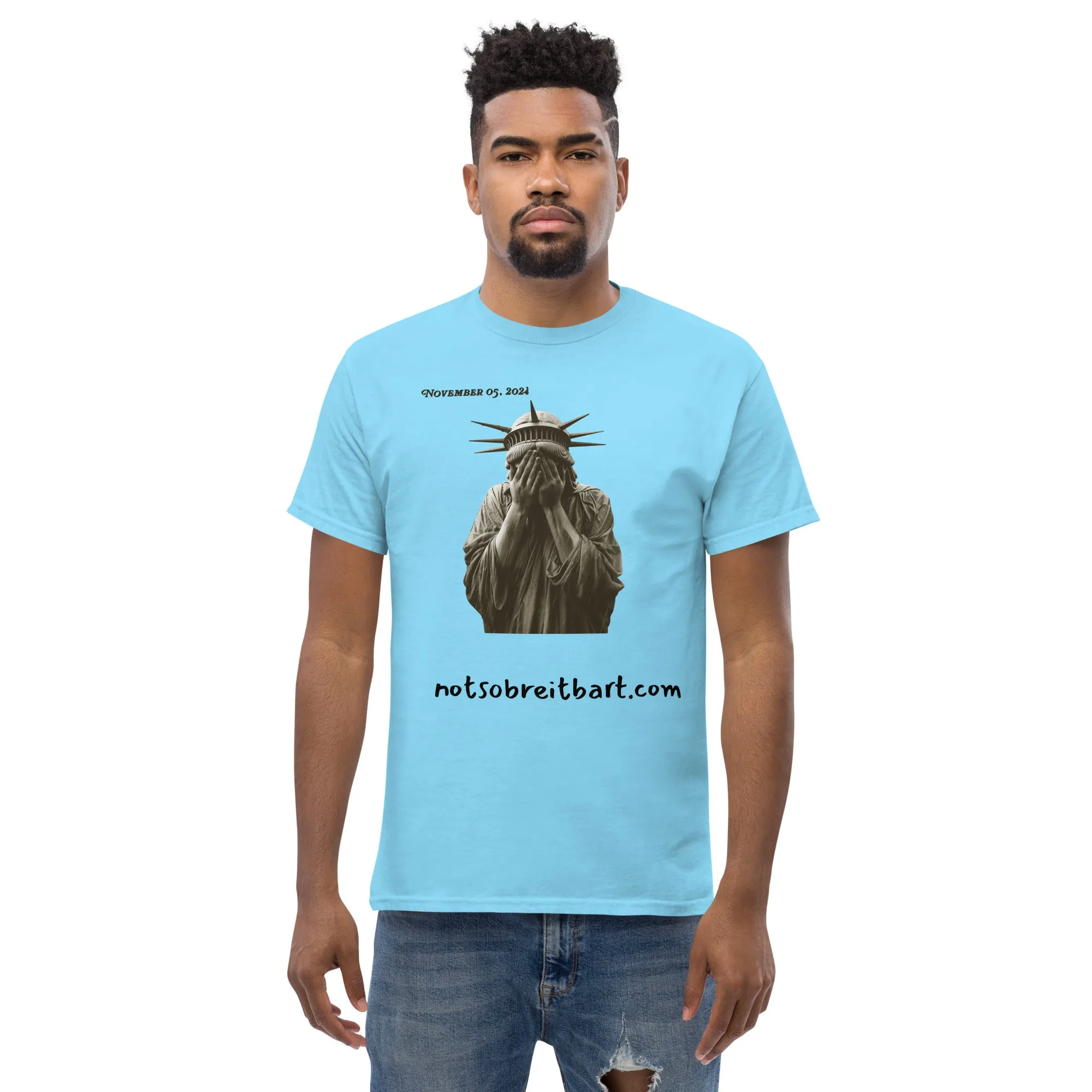 Lady Liberty Inconsolable after Trump Win