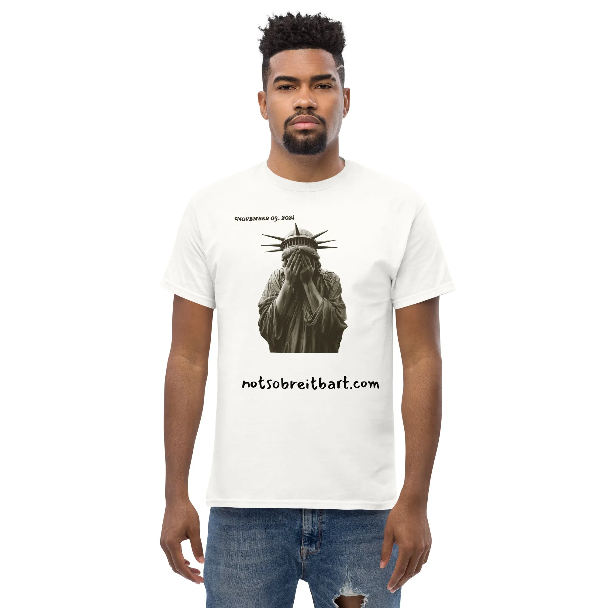 Lady Liberty Inconsolable after Trump Win