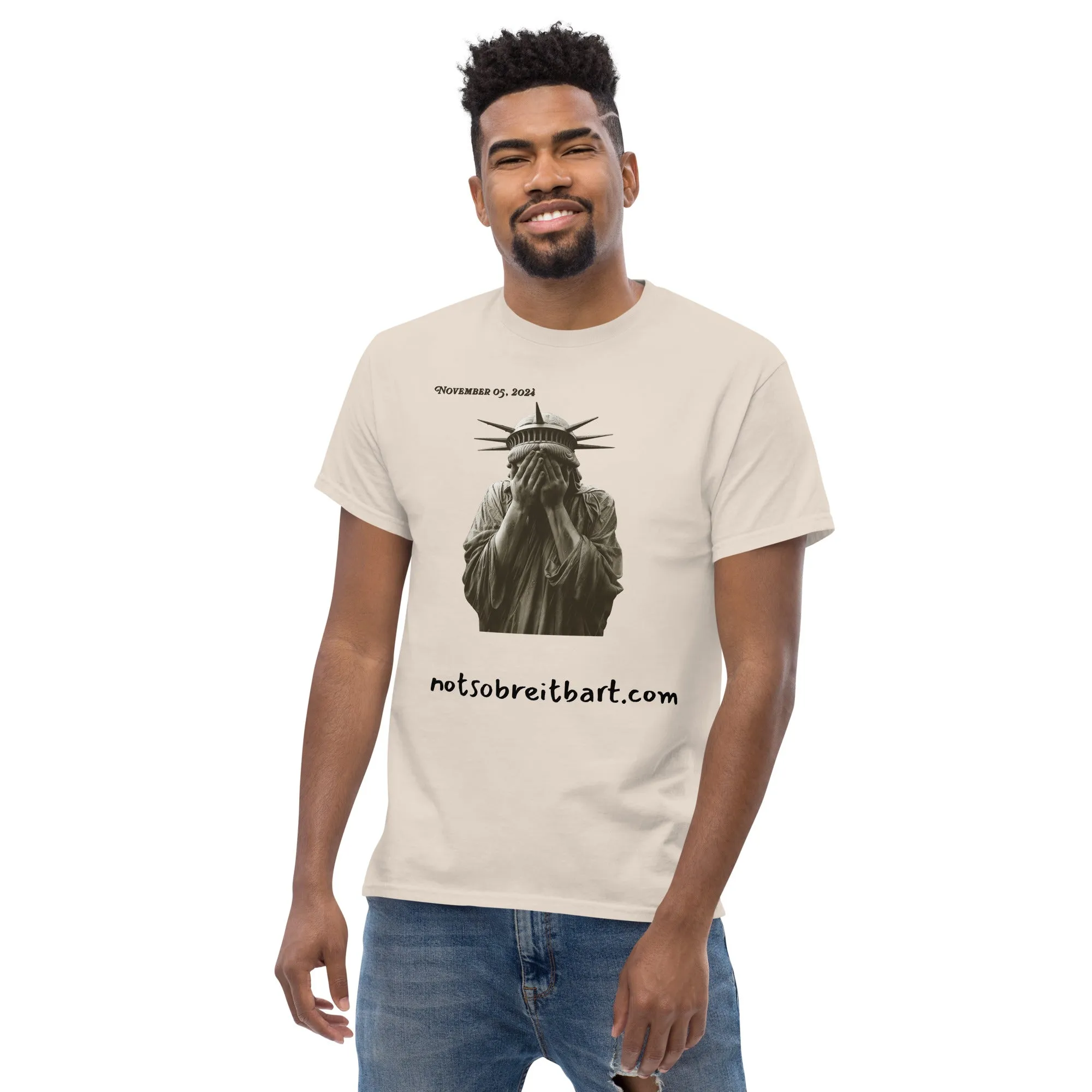 Lady Liberty Inconsolable after Trump Win