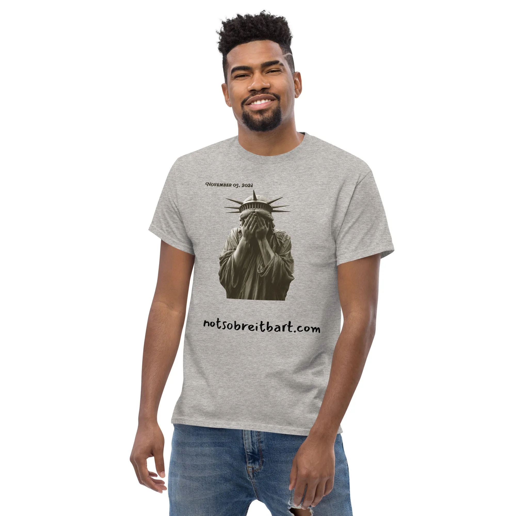 Lady Liberty Inconsolable after Trump Win