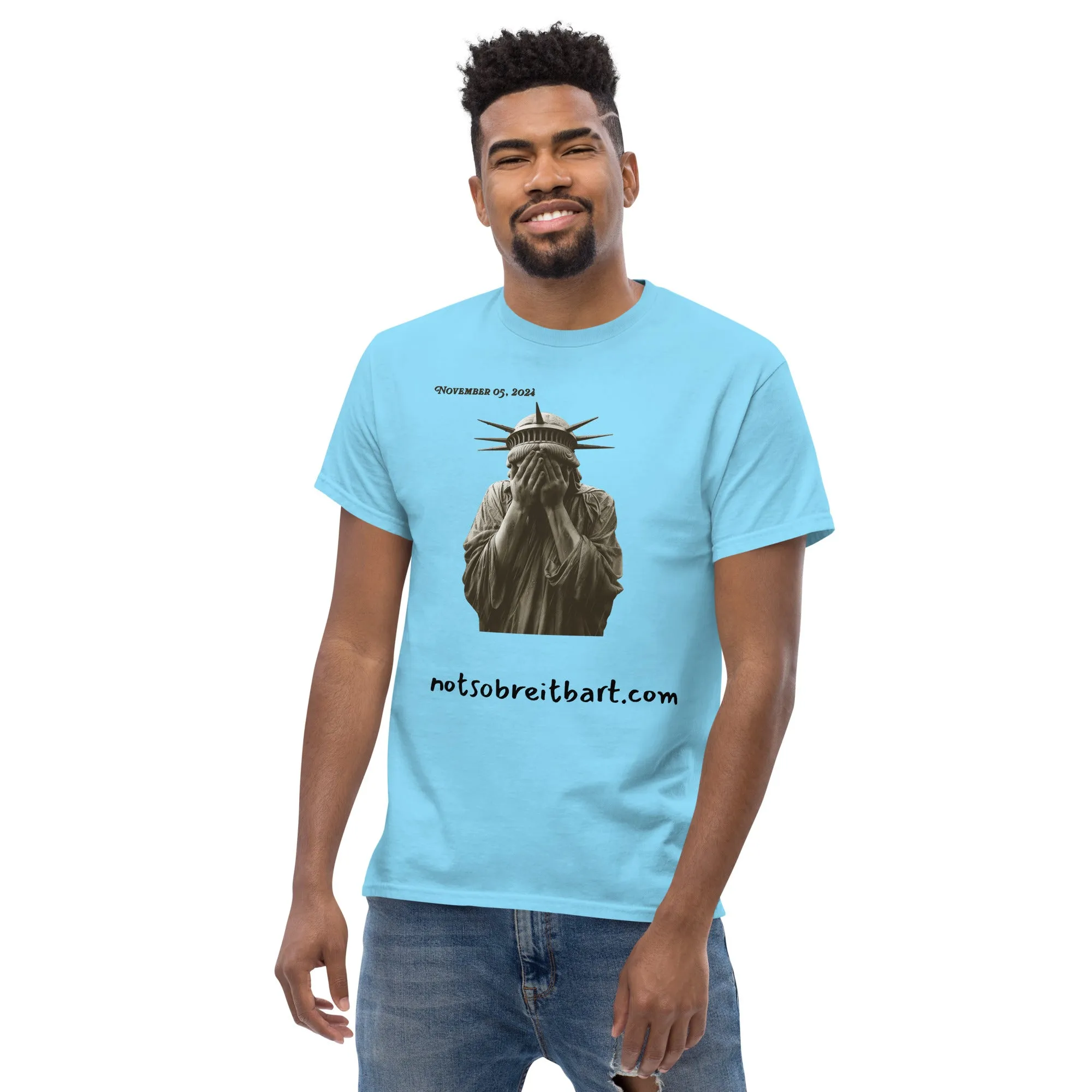 Lady Liberty Inconsolable after Trump Win