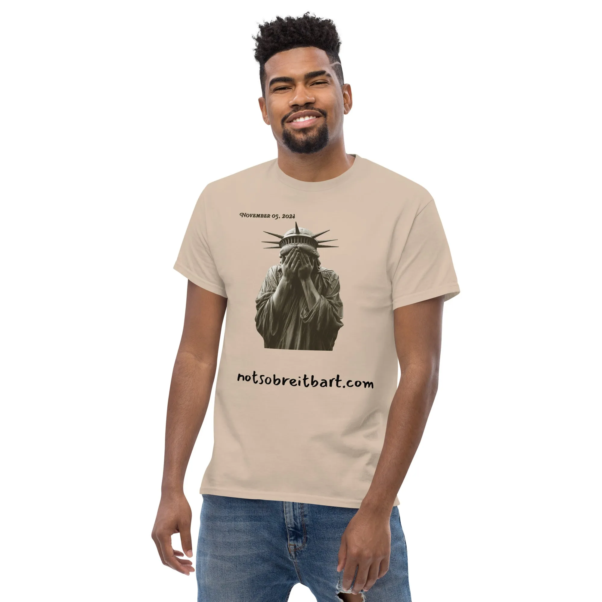 Lady Liberty Inconsolable after Trump Win