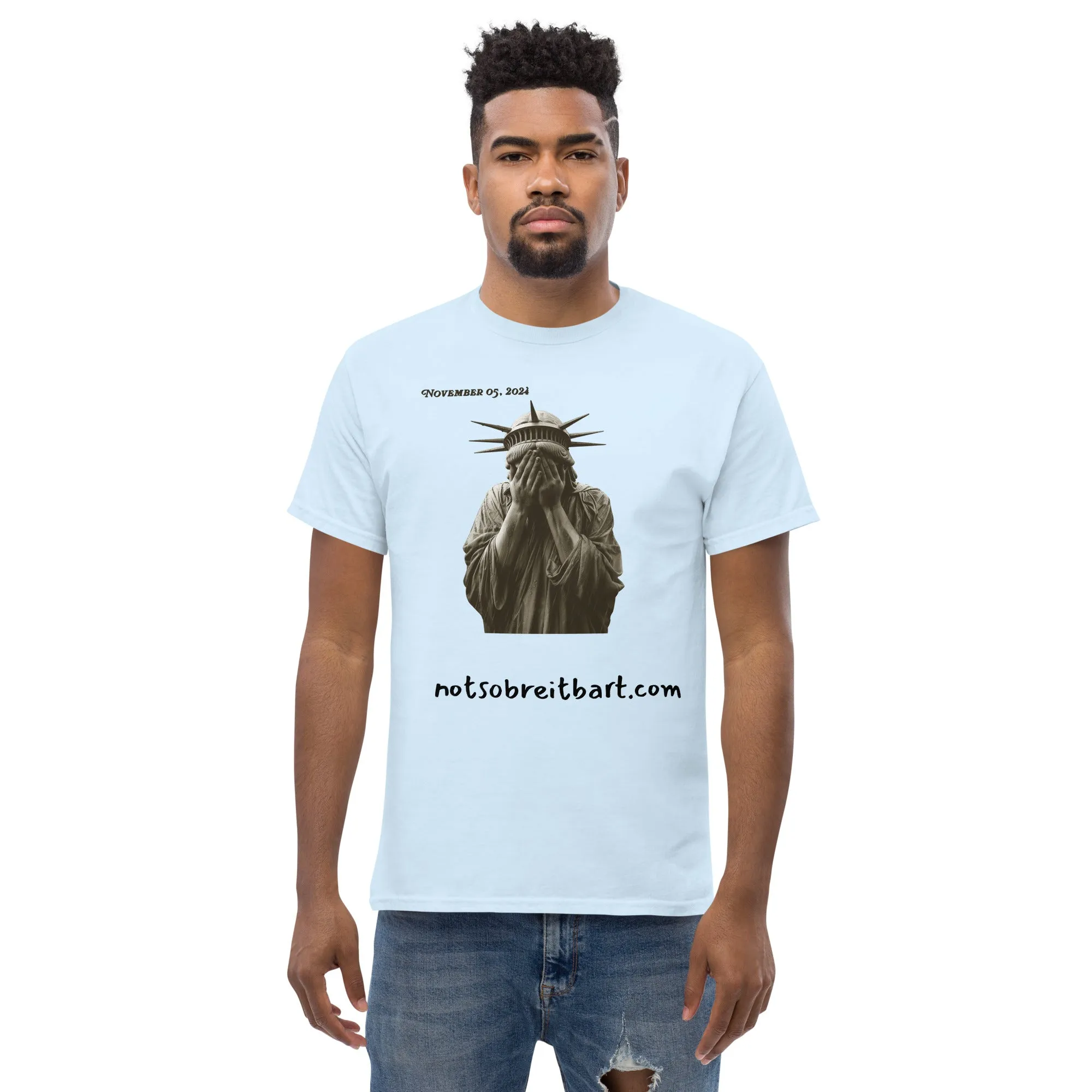 Lady Liberty Inconsolable after Trump Win