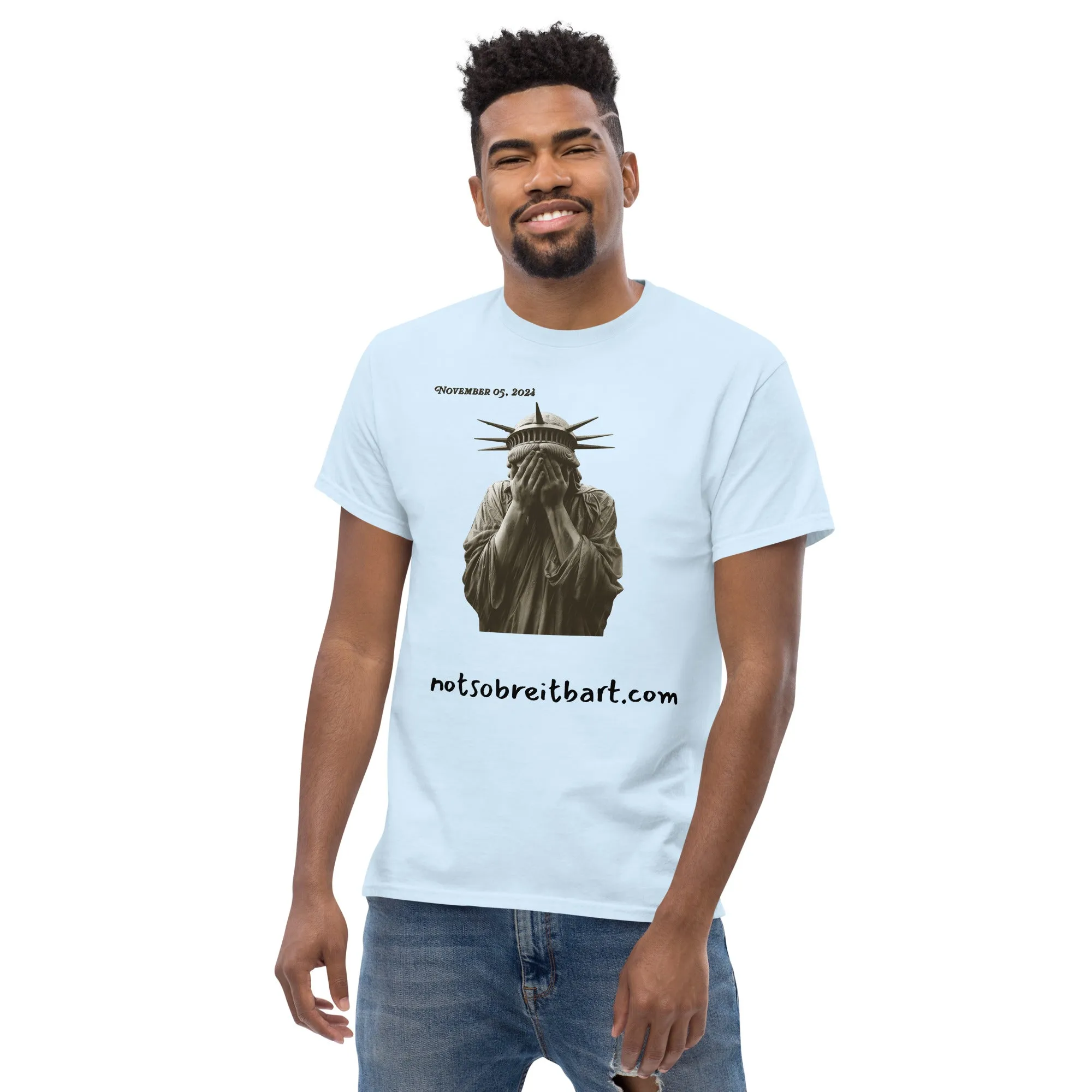 Lady Liberty Inconsolable after Trump Win