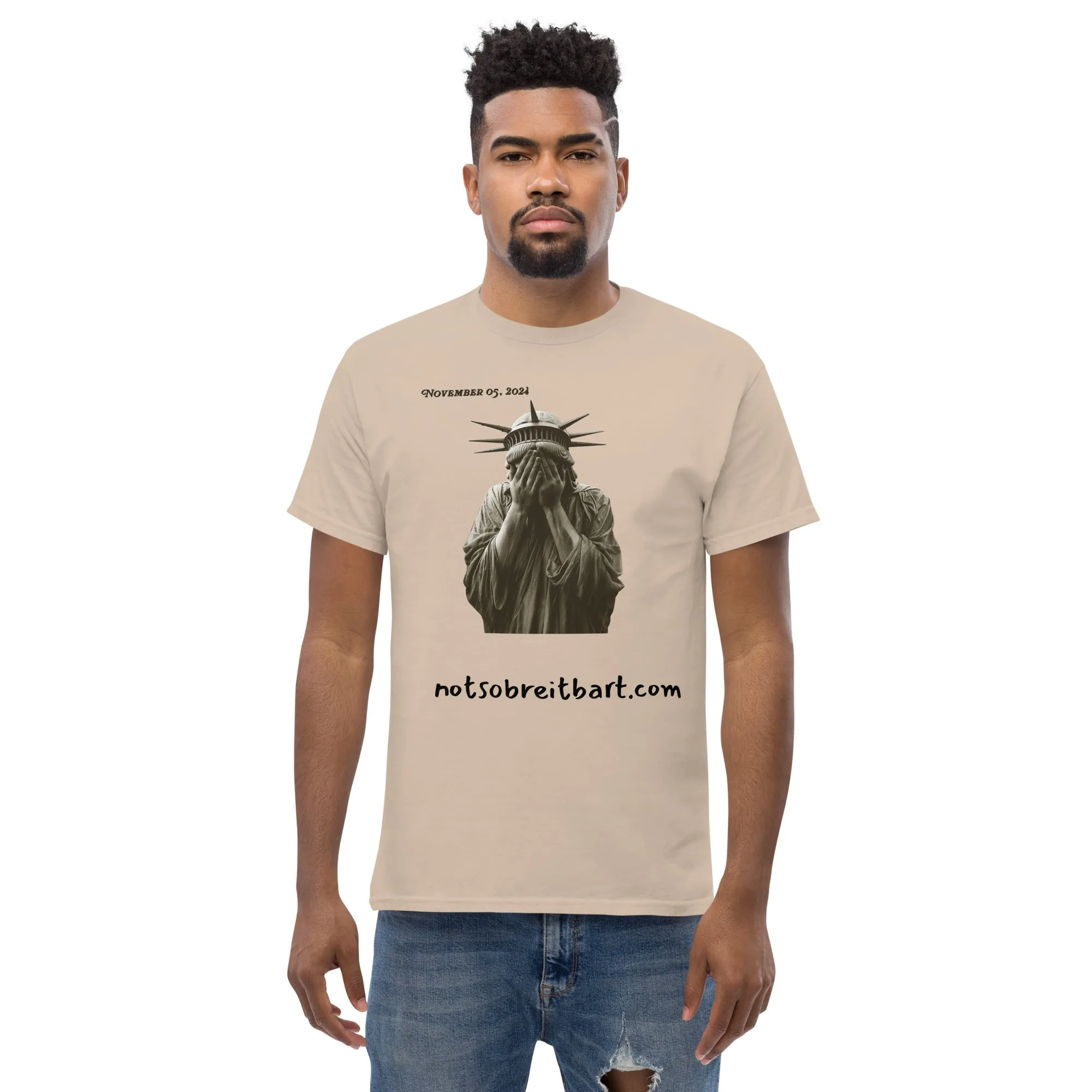 Lady Liberty Inconsolable after Trump Win