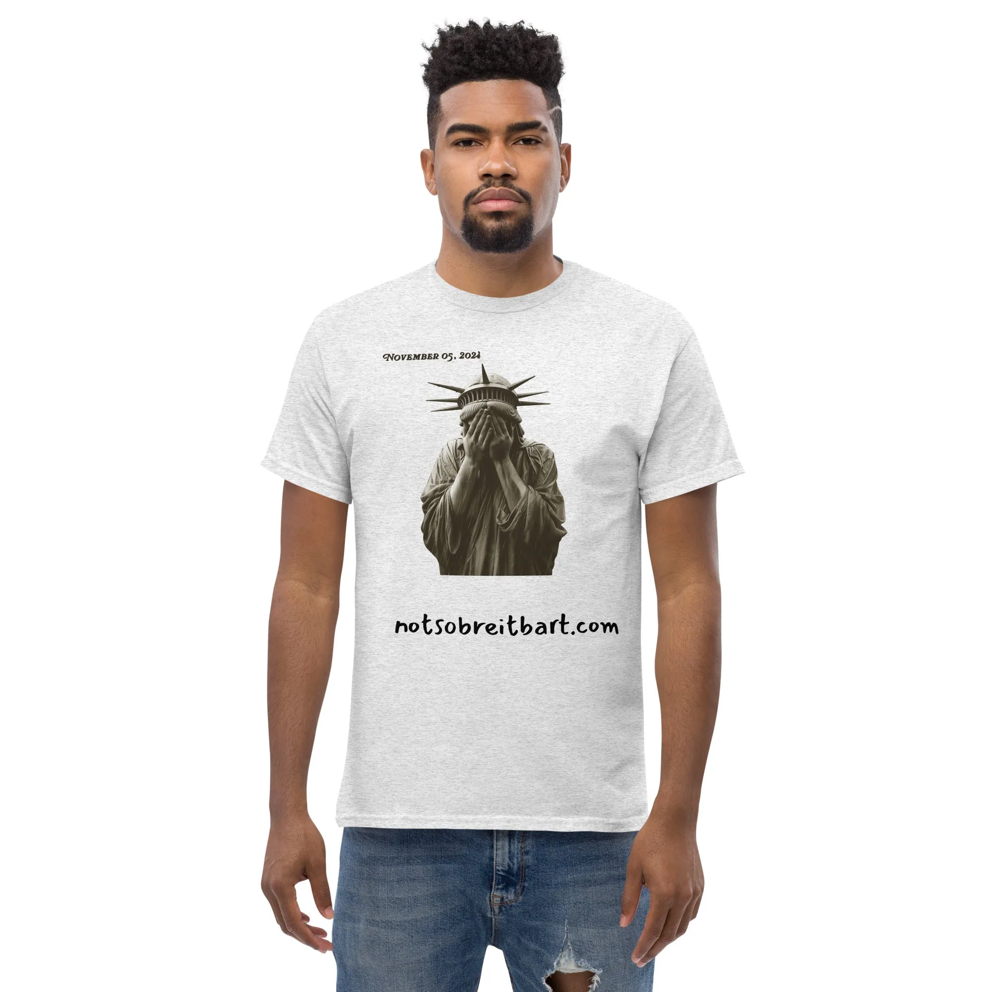 Lady Liberty Inconsolable after Trump Win