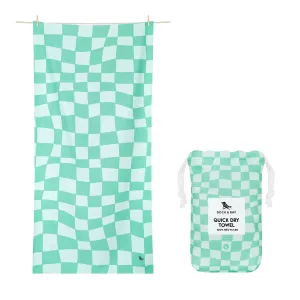 Large Quick Dry Towel - Check Mate