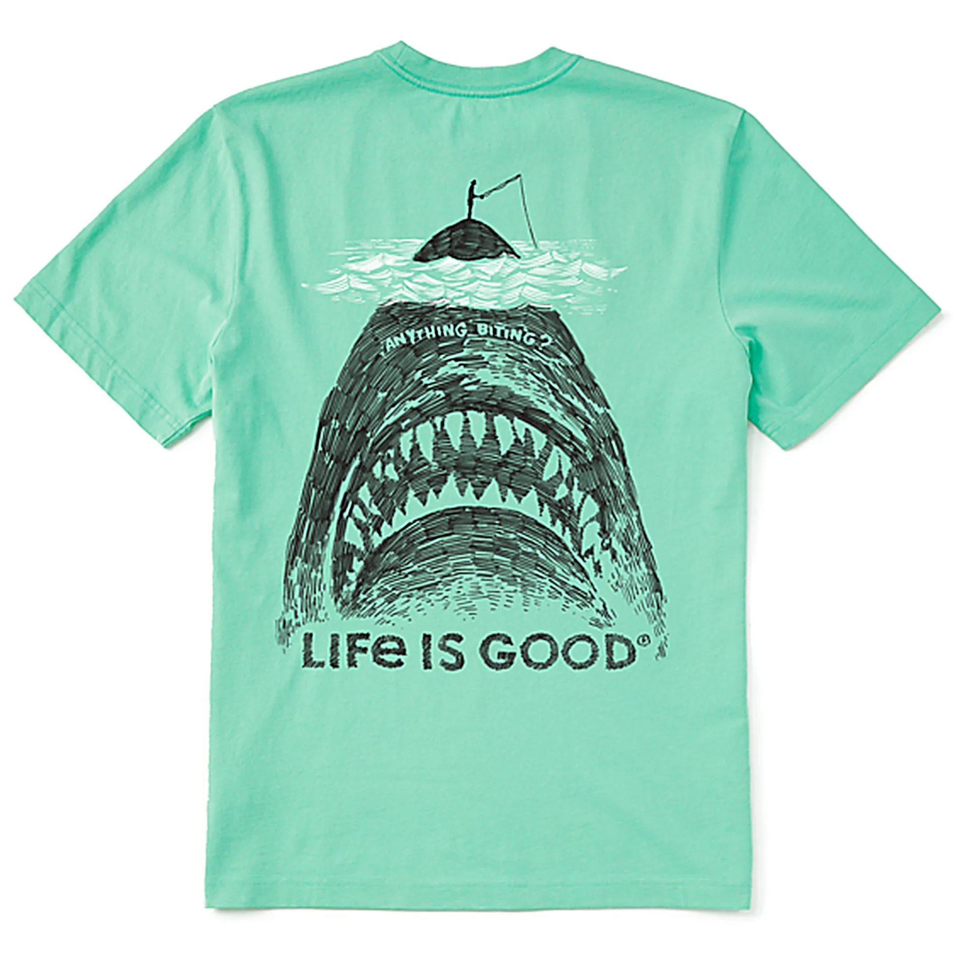 Life is Good Anything Biting Crusher Lite Tee - Spearmint Green