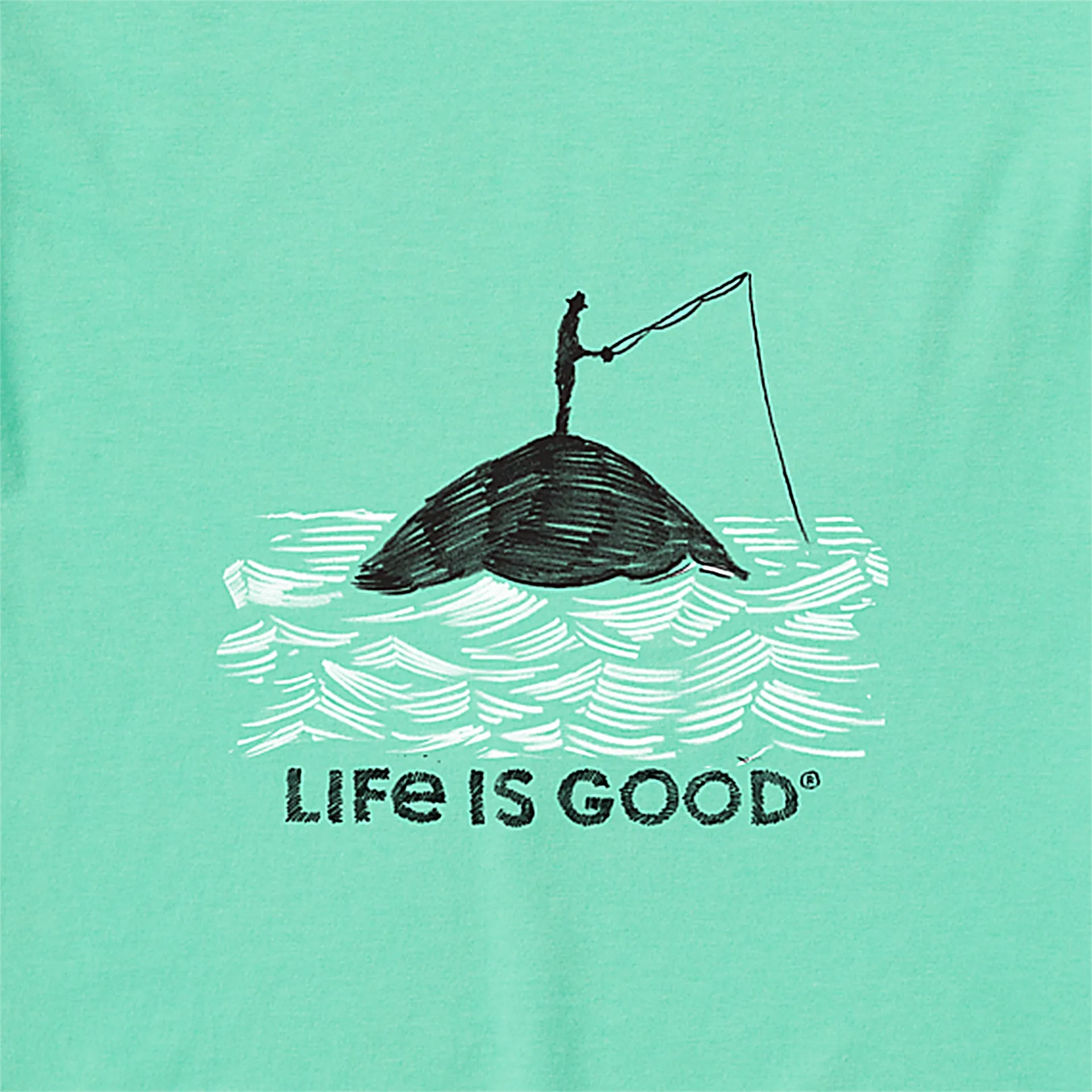 Life is Good Anything Biting Crusher Lite Tee - Spearmint Green