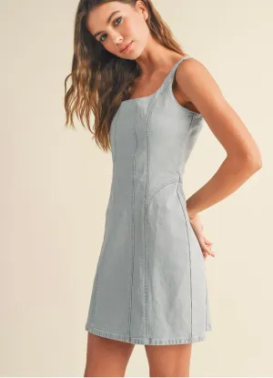 Light Wash Stretch Denim Dress