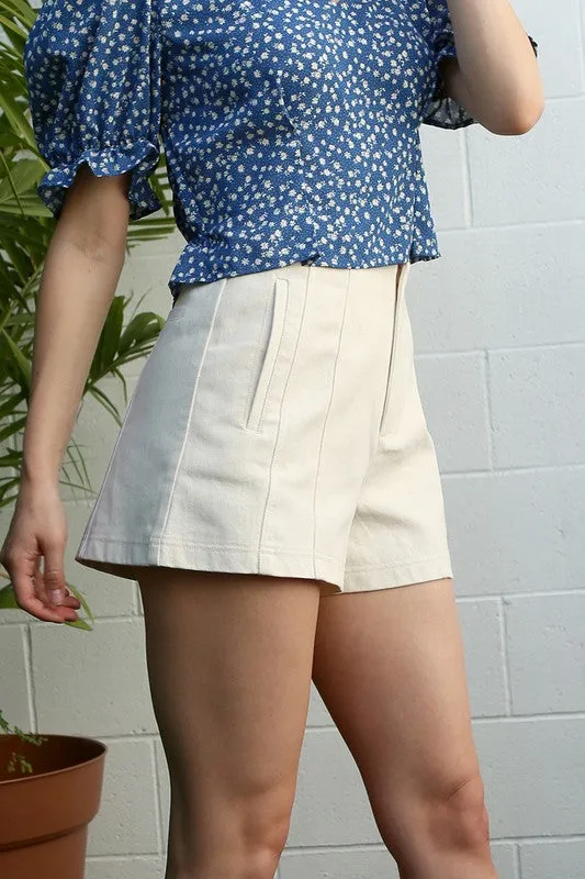 Lilou line denim shorts