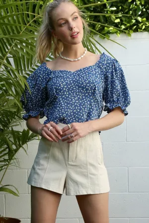 Lilou line denim shorts