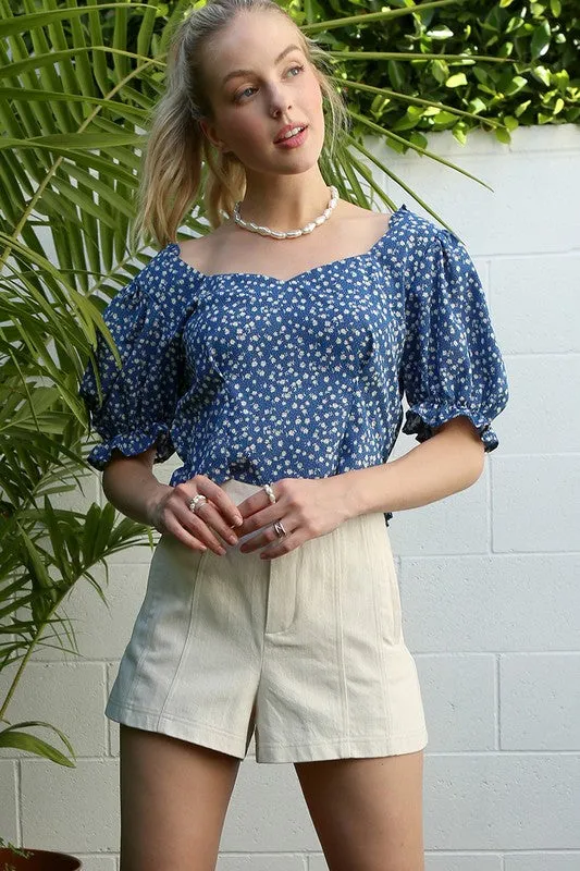 Lilou line denim shorts