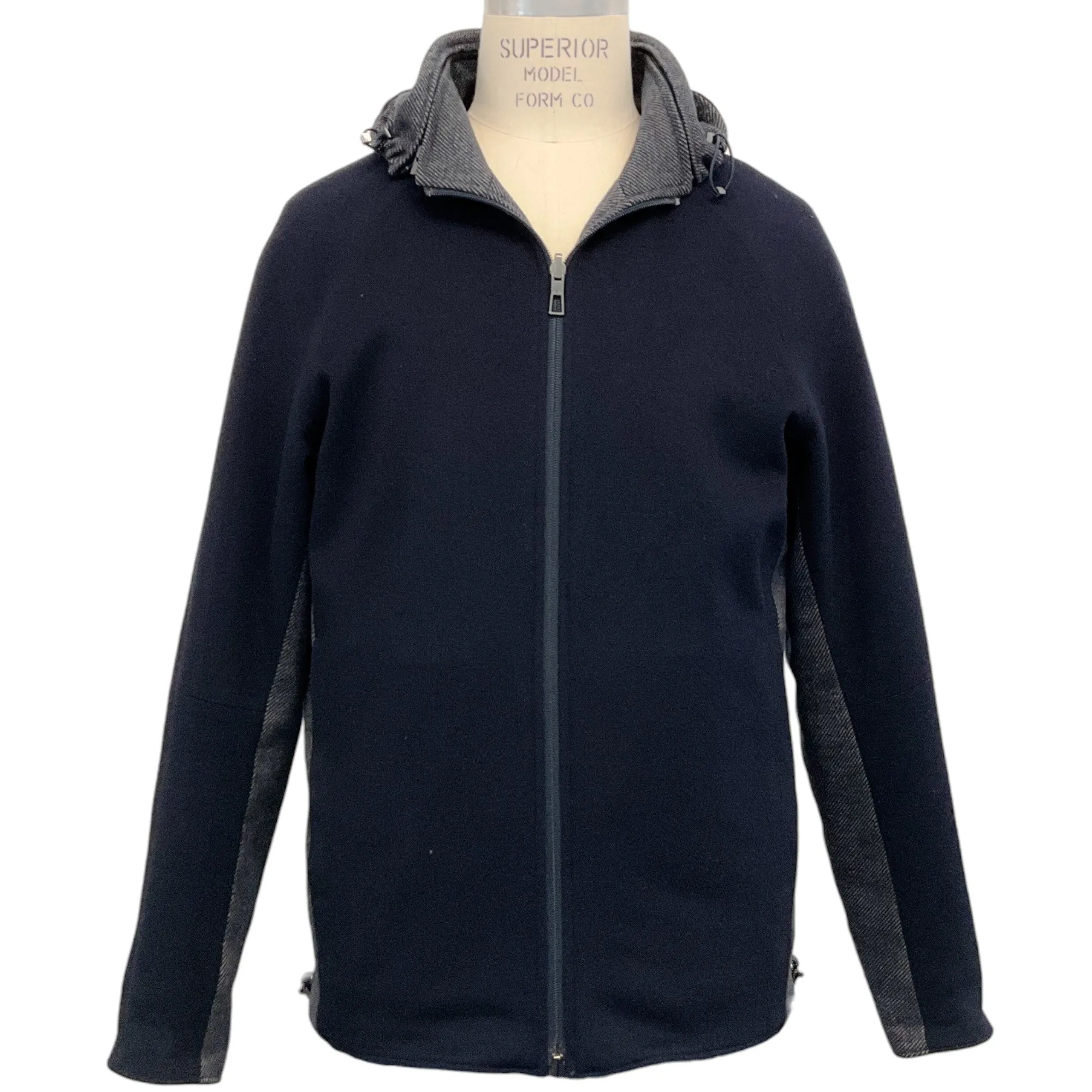 Loro Piana Men's Navy Blue Cashmere Reversible Storm System Jacket