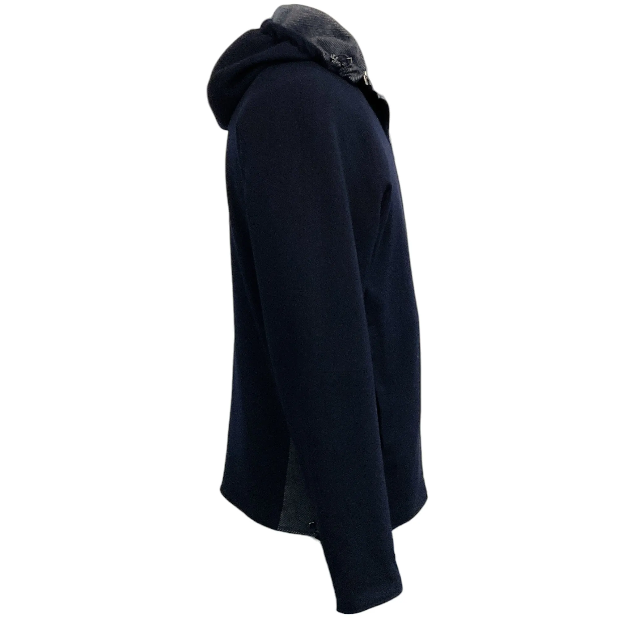 Loro Piana Men's Navy Blue Cashmere Reversible Storm System Jacket