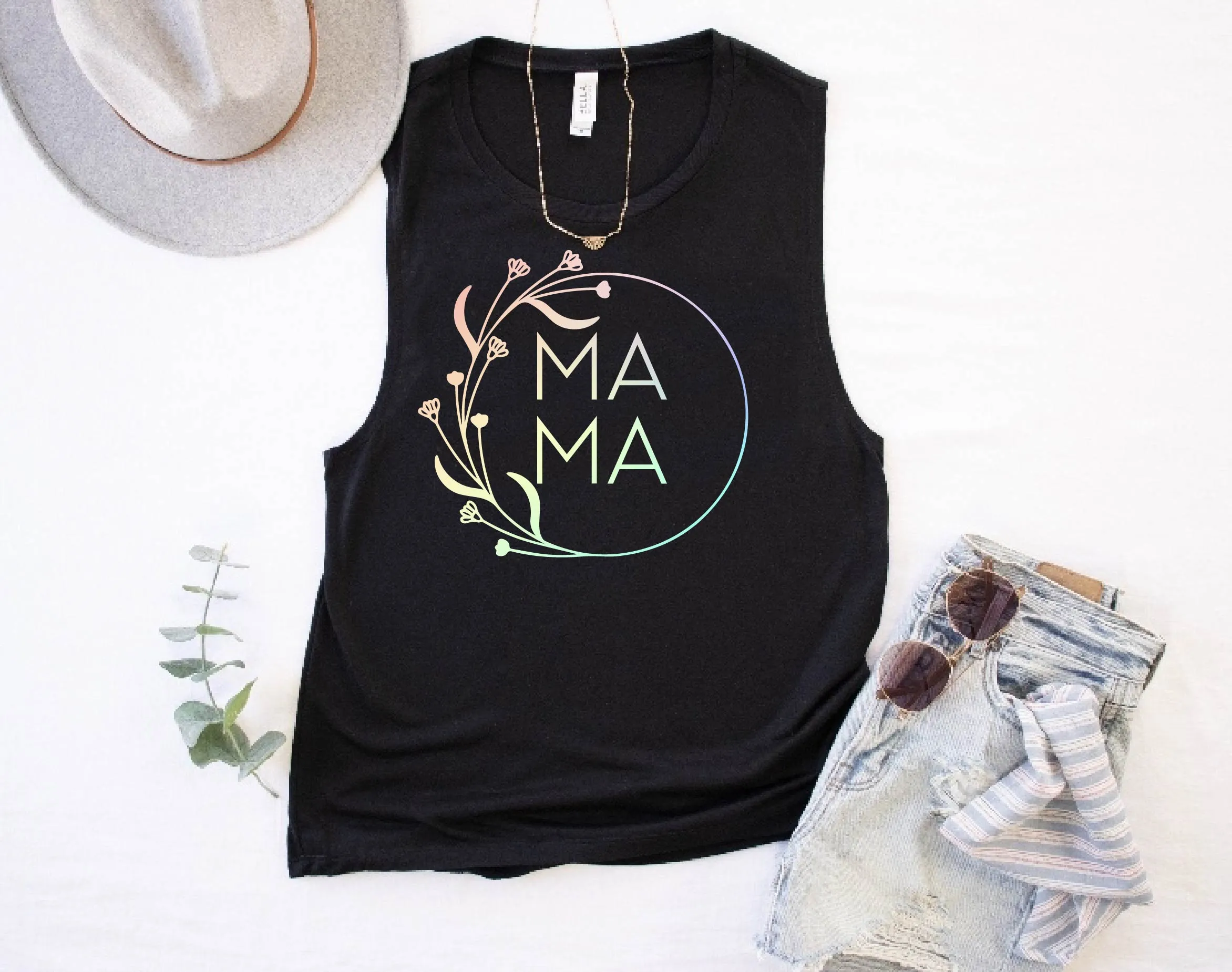 Mama Floral Tank | Womens Yoga Tank
