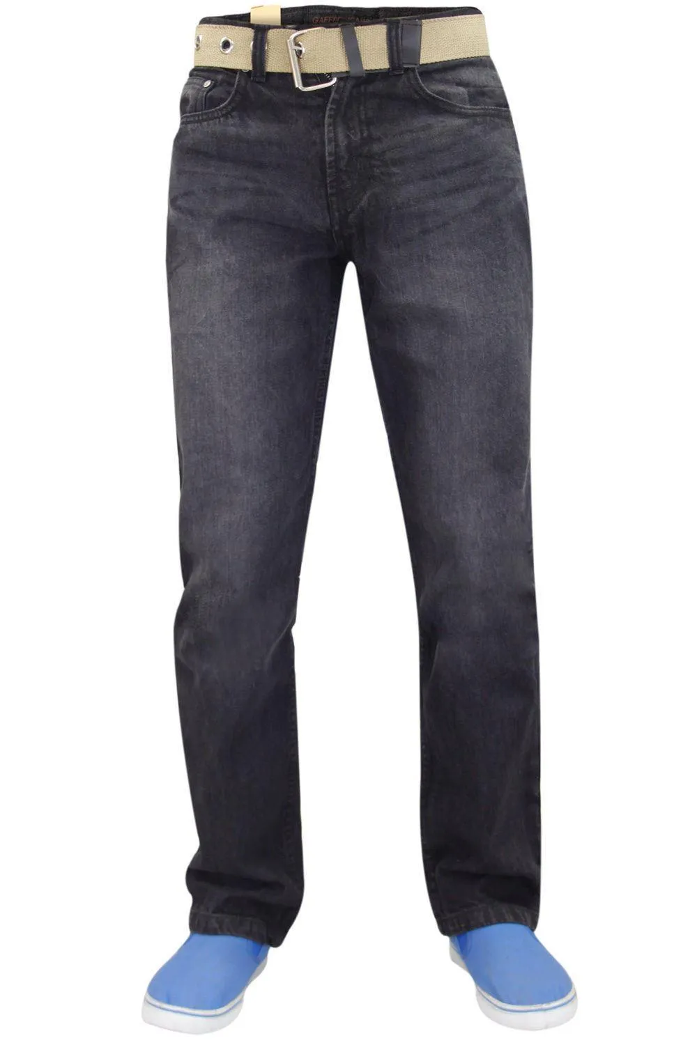 Men Straight Leg Cotton Jeans