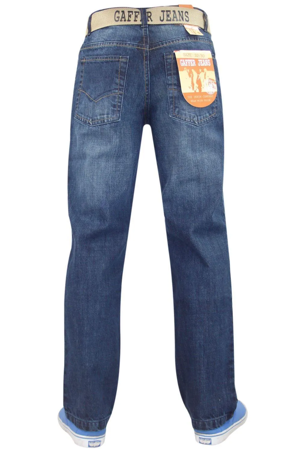Men Straight Leg Cotton Jeans