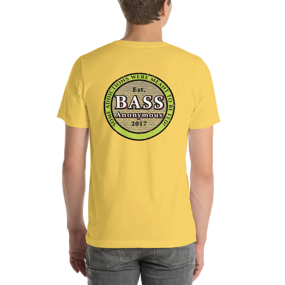 Men's BA neon SwimLogo with vintage back logo Short Sleeve T-Shirt