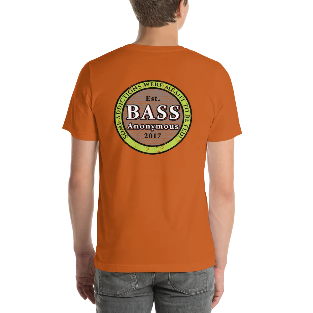 Men's BA neon SwimLogo with vintage back logo Short Sleeve T-Shirt