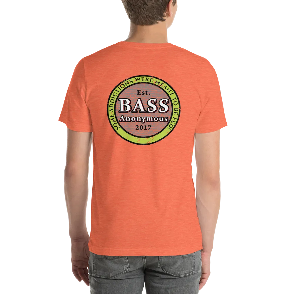 Men's BA neon SwimLogo with vintage back logo Short Sleeve T-Shirt