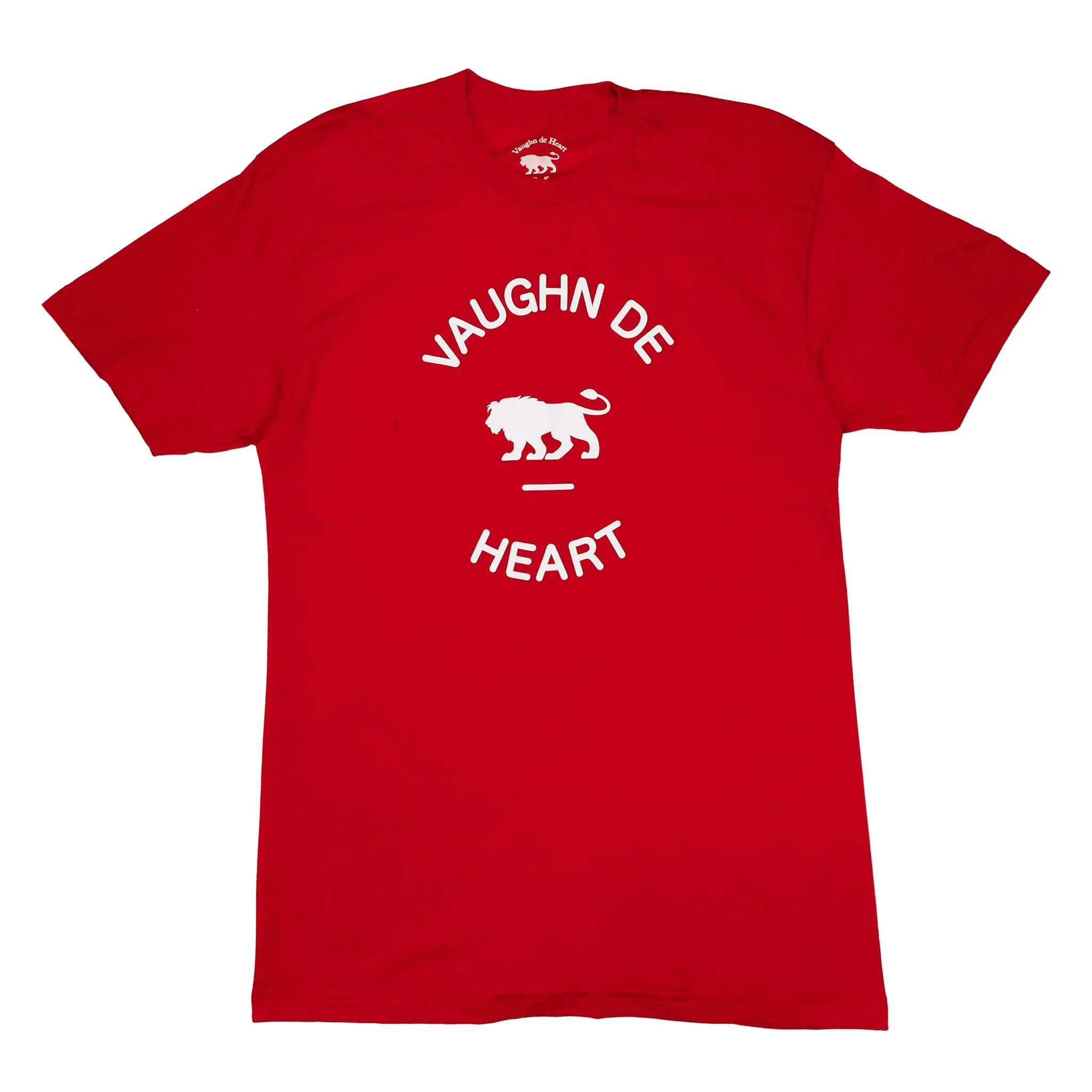 Men's - Circle Lion Red Crew Neck T-Shirt