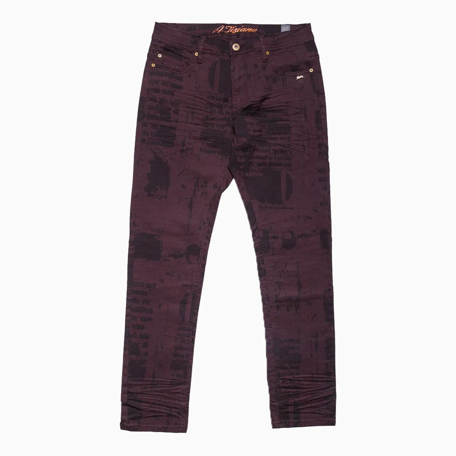 Men's Dell Printed Stretch Twill Denim Pant