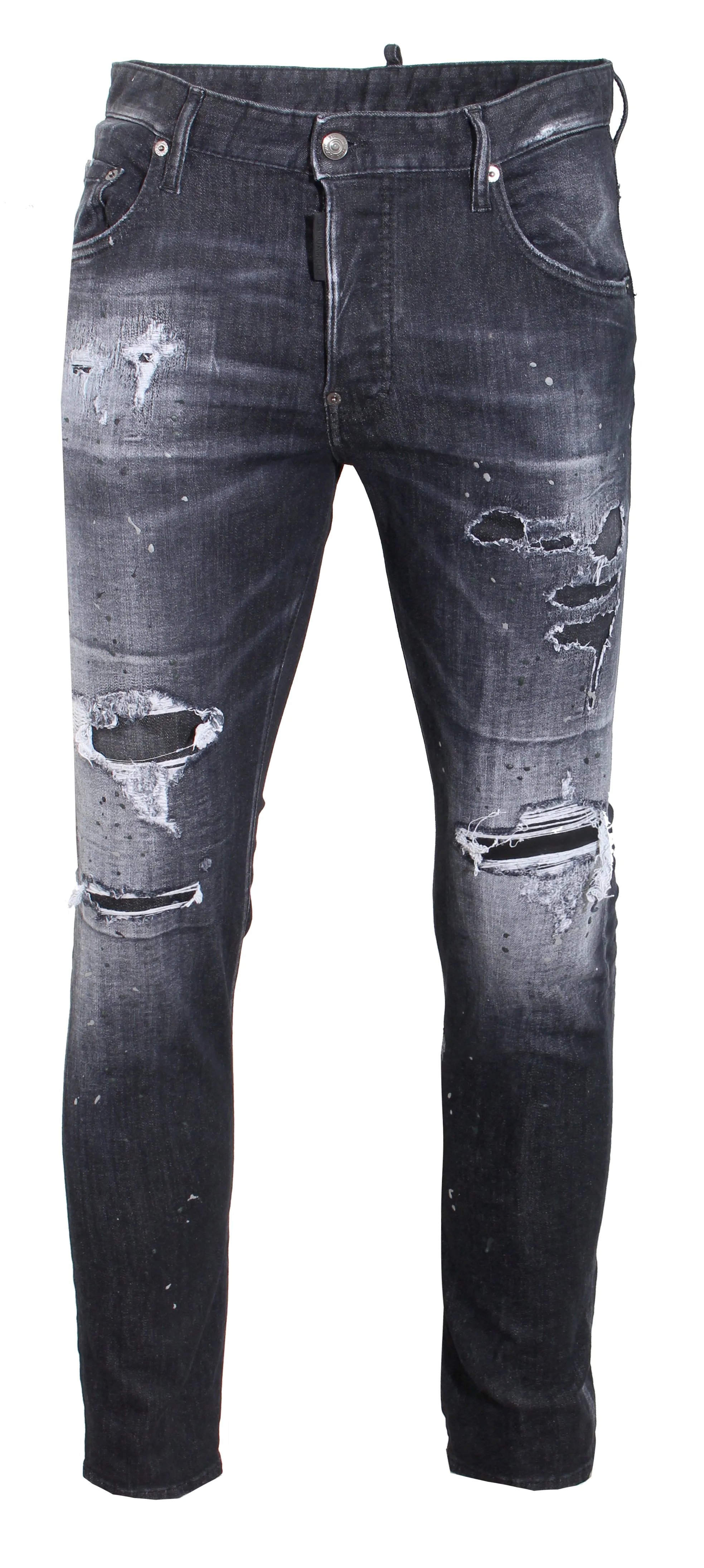 Men's Dsquared2 Black Denim with Logo Printed on the back