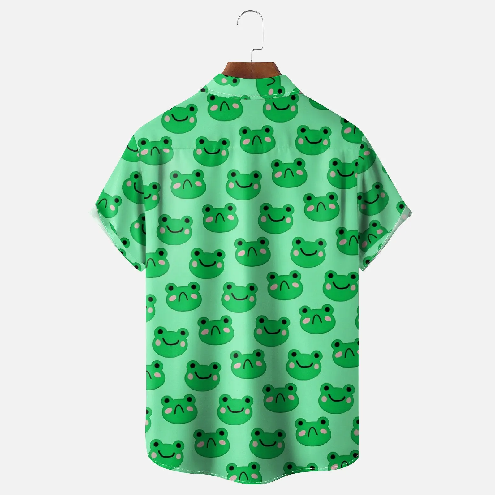 Men's Moisture-wicking Frog Chest Pocket Hawaiian Shirt
