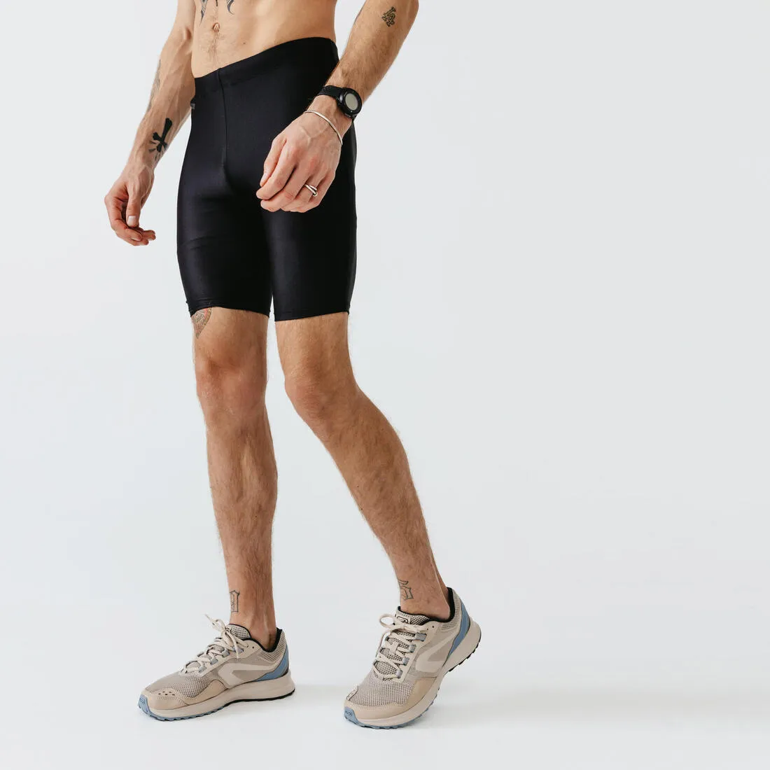 Men's Running Breathable Tight Shorts Dry - black