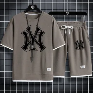 Men's Running Sets Summer Sportswear Gym Fitness Suits Quick Dry T-Shirts Short Sports Clothing