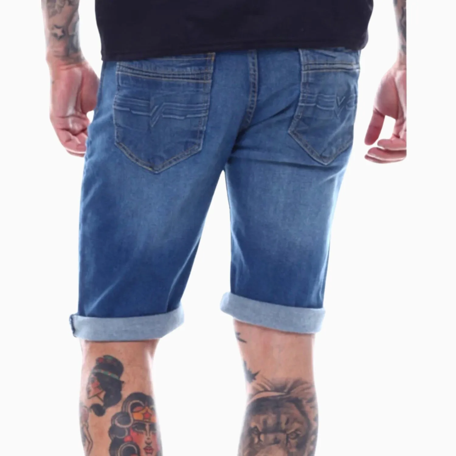 Men's Slim Fit Stretch Denim Shorts