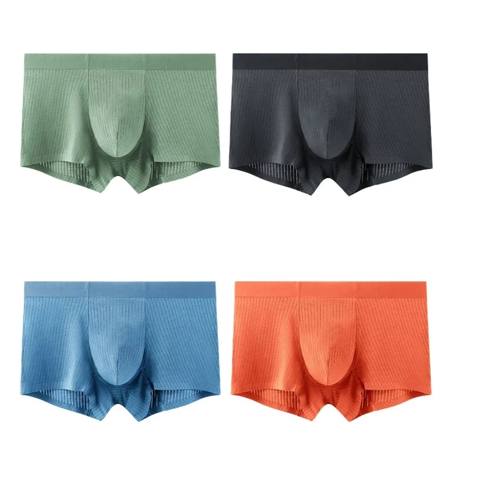 Men's Striped Super Soft Modal Underpants (4-Pack) JEWYEE 1910