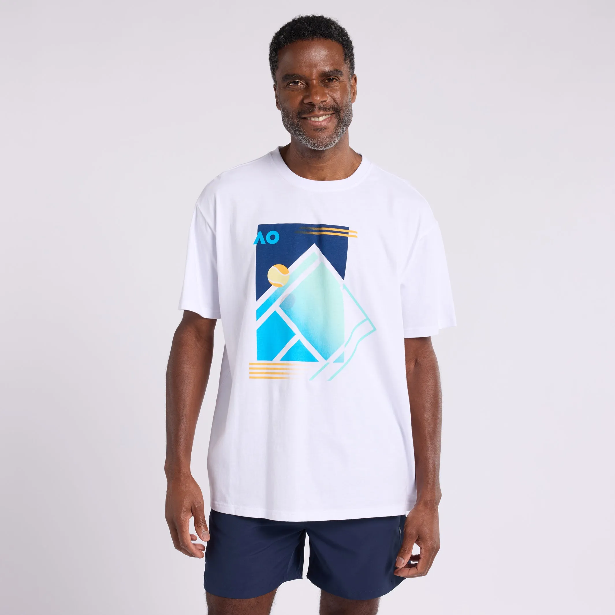 Men's T-Shirt Tennis Court Print