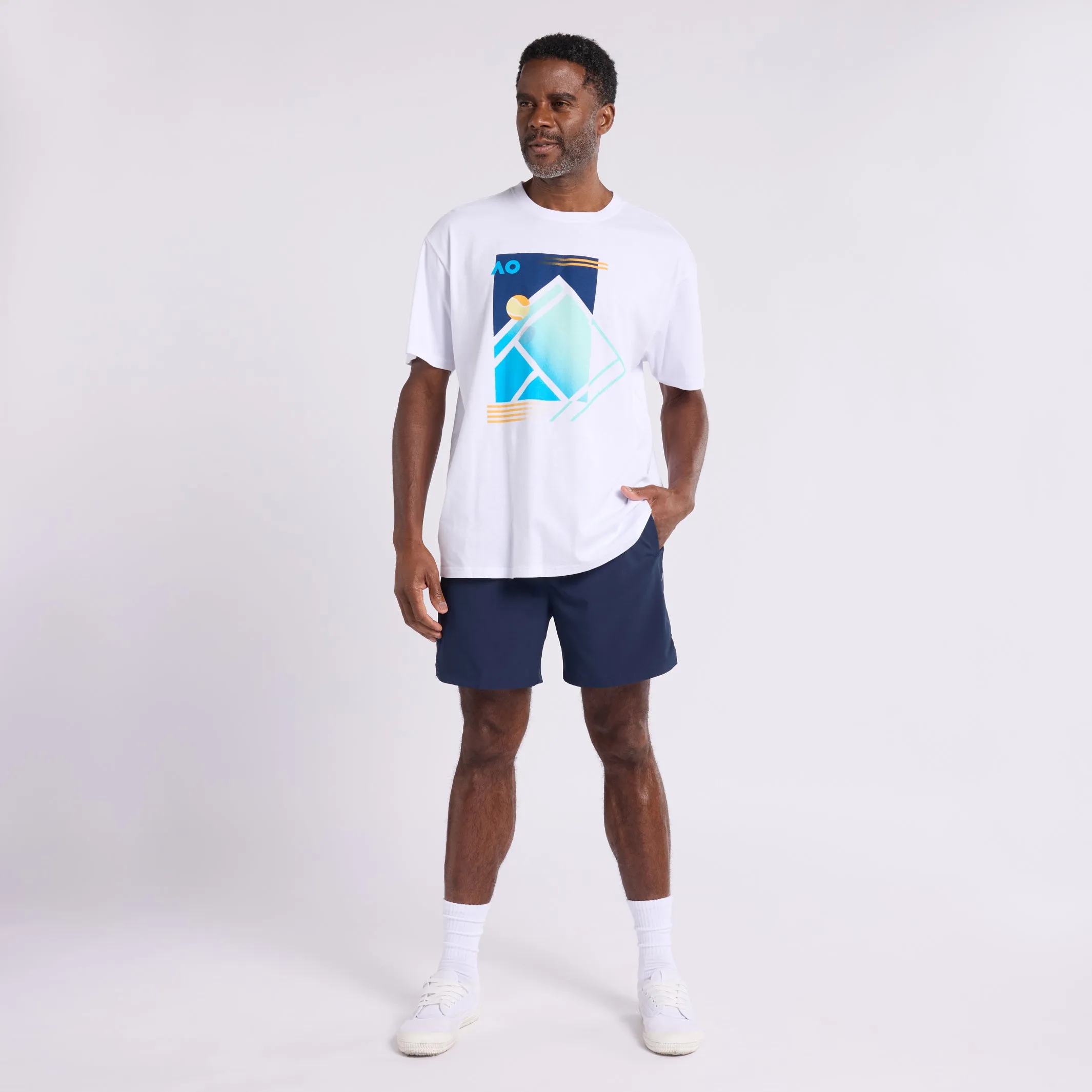 Men's T-Shirt Tennis Court Print