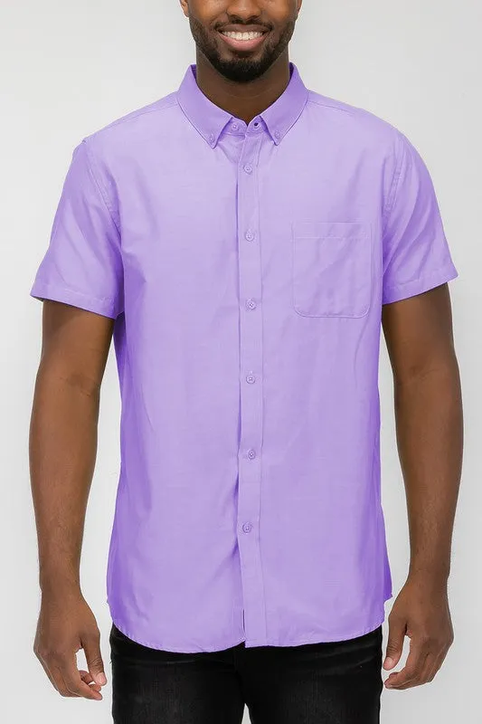 Men's Weiv Casual Short Sleeve Solid Shirt