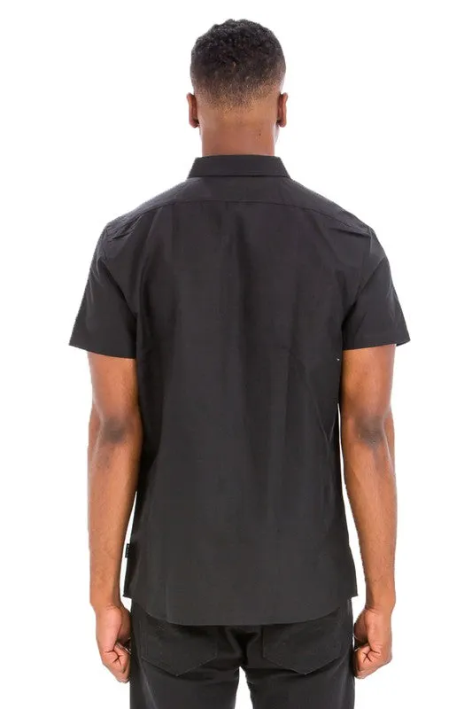 Men's Weiv Casual Short Sleeve Solid Shirt