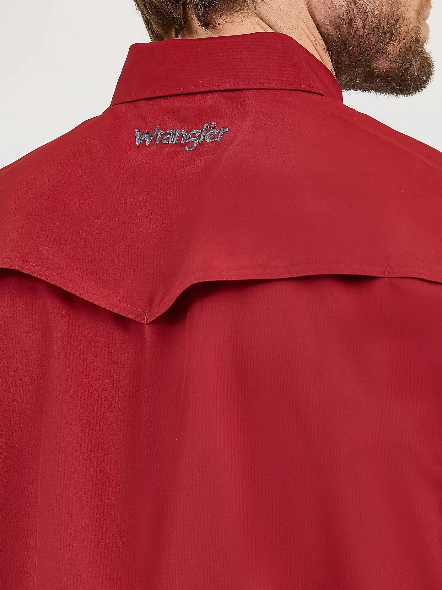 Men's Wrangler Performance Snap Short Sleeve Solid Shirt